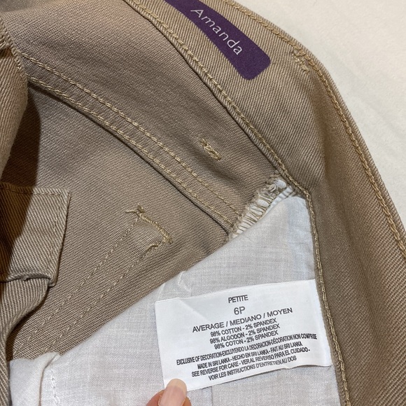 Gloria Vanderbilt high rise khaki jeans, 6P - Picture 4 of 9